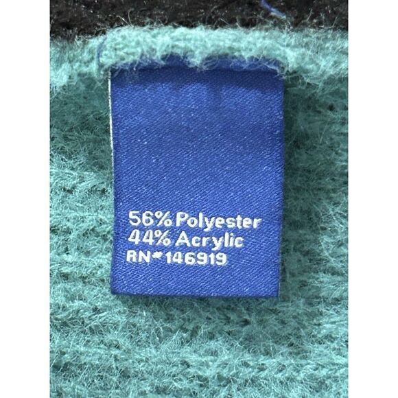 Apt 9 Black White & Teal Color Block Sweater Women’s L - Picture 4 of 5